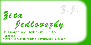 zita jedlovszky business card